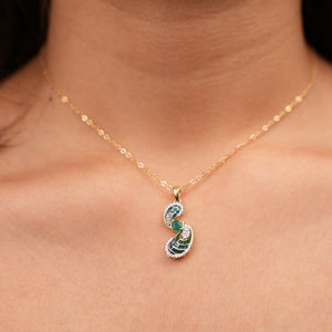 Forest Emerald Diamond Pendant