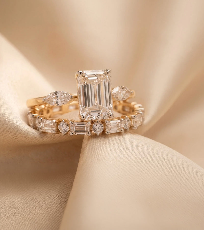Art Deco Lab Grown Diamond Engagement Rings