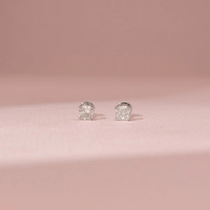 Radiant Solitaire Diamond Stud Earring