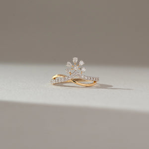 Blooming Petal Twist Diamond Ring