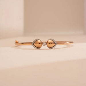 Radiant Heart Diamond Bangle Bracelet
