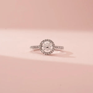 Classic Halo Solitaire Diamond Ring