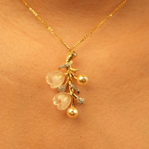 Coral Vine Diamond Pendant