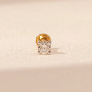 Delicate Bar Diamond Nose Pin