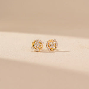 Regal Radiance Diamond Stud Earrings