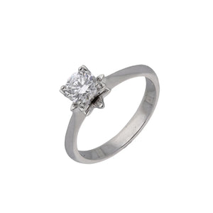 Petal Diamond Engagement Ring