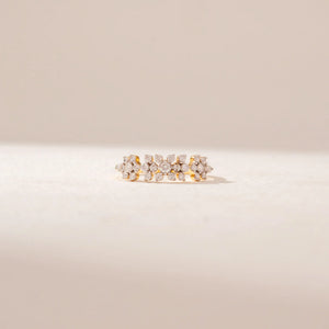 Dainty Cluster Stone Diamond Ring