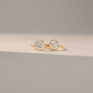 Twin Round Spark Diamond Ring