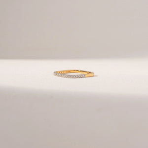 Rounded Square Diamond Band Ring