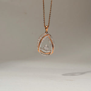 Luxury Rose Gold Swirl Pendant