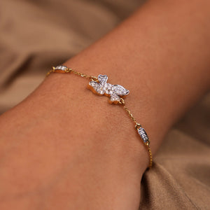 Feather Flight Diamond Chain Bracelet