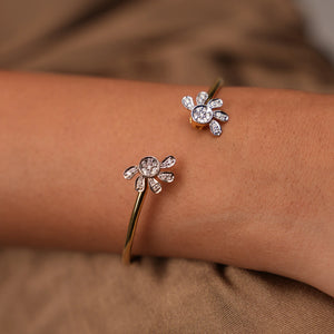 Bloom Open Diamond Bangle Bracelet