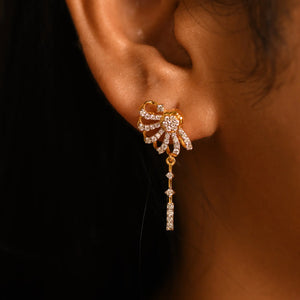 Clustered Flora Diamond Stud Earrings