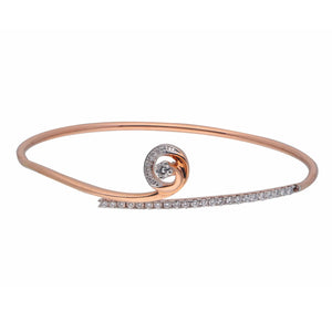 Orbital Gem Diamond Bangle Bracelet