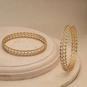 Twined Radiance Chunky Diamond Bangle