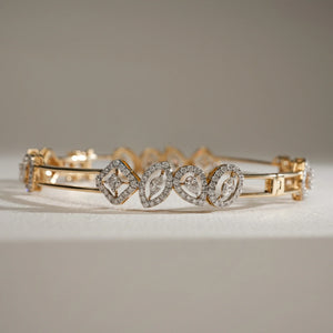 Shaped Harmony Multi-Cut Diamond Bangle