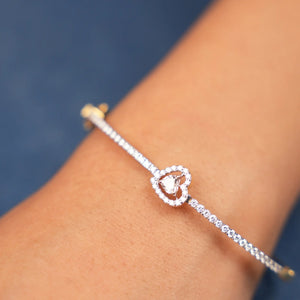 Glowing Heart Diamond Bracelet