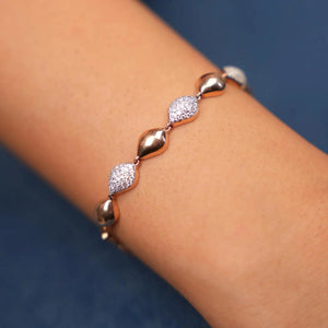 Elegant Raindrop Diamond Bracelet