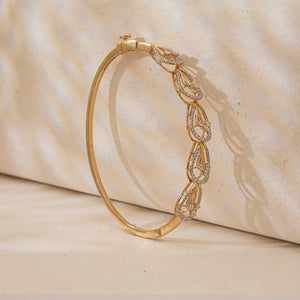 Twined Grace Diamond Leaf Bracelet