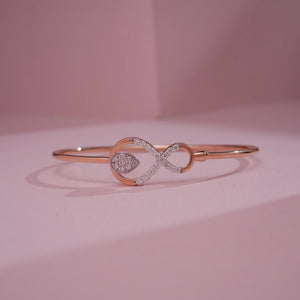 Teardrop Infinity Diamond Gold Bracelet