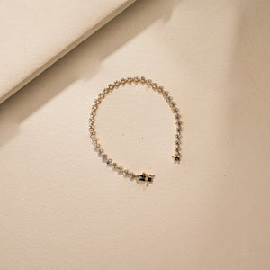 Petal Link Diamond Tennis Bracelet