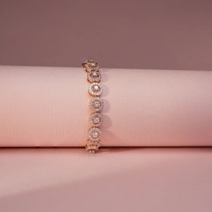 Vintage Loop Diamond Link Bracelet