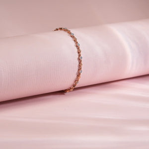 Radiant Rose Linear Diamond Bracelet