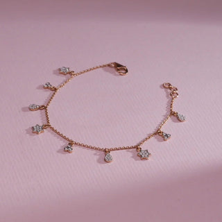 Reia Lab Diamond 18KT Rose Gold Charm Bracelet1