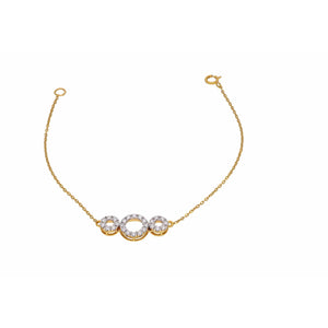 Triple Halo Diamond Bracelet