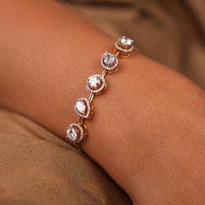 Ethereal Halo Diamond Bracelet