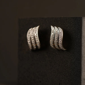 Triple Stud Diamond Earrings