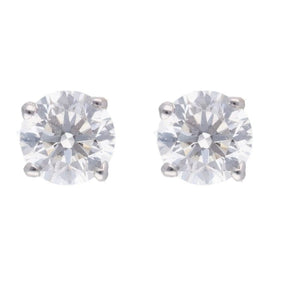 Basic Solitaire Diamond Stud Earrings