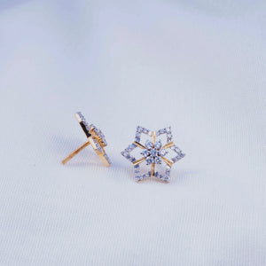 Sunlit Stems Diamond Stud Earrings