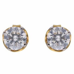 Pristine Solitaire Stud Earrings