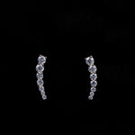 Graduated Diamond Line Stud Earrings