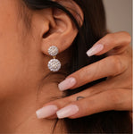 Dual Diamond Disc Earrings