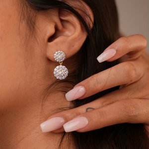 Dual Diamond Disc Earrings