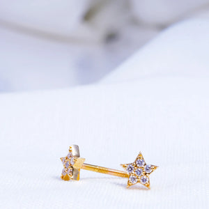 Midnight Star Diamond Stud Earrings