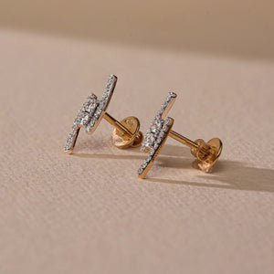 Zigzag Shine Pave Diamond Earrings