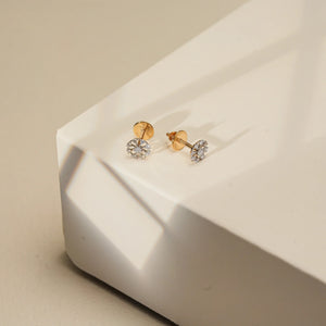 Floral Bloom Diamond Stud Earrings