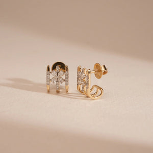 Bloom Bridge Diamond Stud Earrings