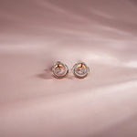 Spiral Glint Diamond Hoop Earrings