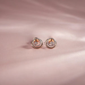 Spiral Glint Diamond Hoop Earrings
