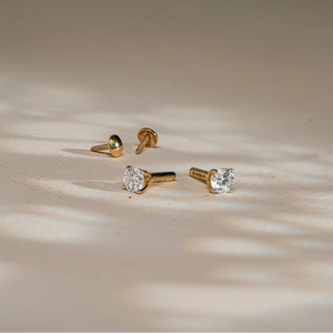 Marquise Radiance Solitaire Stud Earrings
