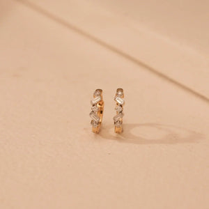 Tapered Baguette Diamond Hoop Earrings
