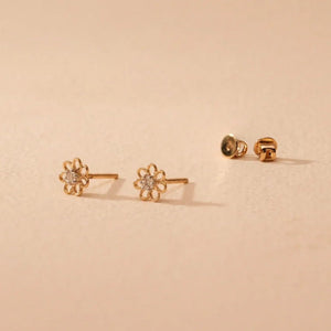 Mini Bloom Diamond Stud Earrings