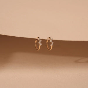 Zigzag Gleam Diamond Drop Hoops