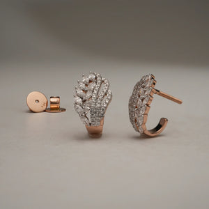 Statement Vine Cluster Diamond Earrings