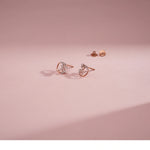 Heartline Drape Modern Diamond Studs