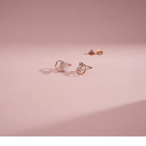 Heartline Drape Modern Diamond Studs
